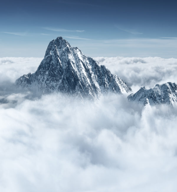 Mountain in the clouds